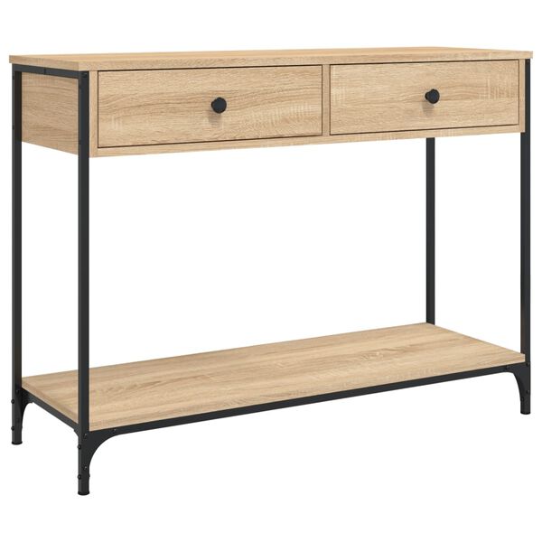 vidaXL Table console ch&ecirc;ne sonoma 100x34,5x75 cm bois d'ing&eacute;nierie
