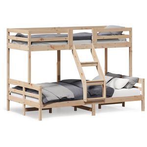 vidaXL Lit superpos&eacute; sans matelas 90x200/120x200 cm bois massif
