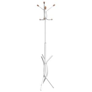 vidaXL Porte-manteau blanc 176 cm fer enduit de poudre
