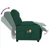 vidaXL Fauteuil &eacute;lectrique de massage Vert fonc&eacute; Tissu