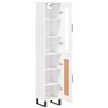vidaXL Buffet haut Blanc 34,5x34x180 cm Bois d'ing&eacute;nierie