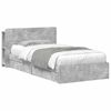 vidaXL Cadre de lit avec rangement avec tiroir Gris b&eacute;ton 75 x 190 cm