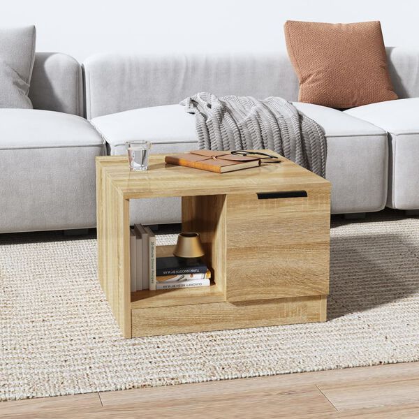 vidaXL Table basse chêne sonoma 50x50x36 cm bois d'ingénierie
