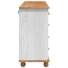 vidaXL Commode ASKIM Blanc 79 x 40 x 133,5 cm Bois de pin massif