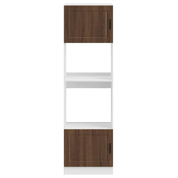 vidaXL Armoires de four 2 pcs Porto chêne marron bois d'ingénierie