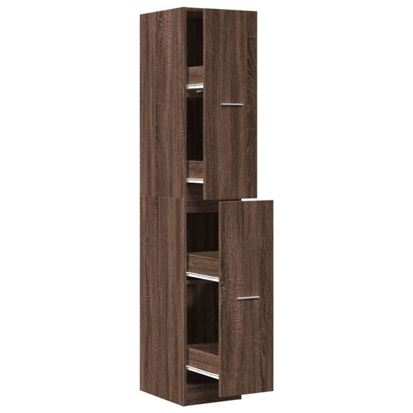 vidaXL Armoire apothicaire ch&ecirc;ne marron 30x41x174,5 cm bois ing&eacute;nierie