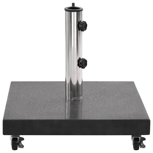 vidaXL Socle de parasol Granite 30 kg Carr&eacute; Noir