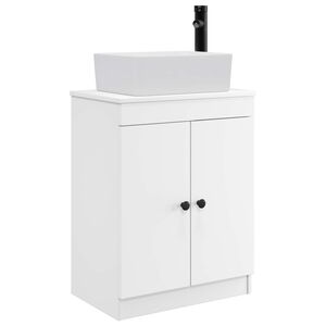 vidaXL Meuble de salle de bain avec &eacute;vier Blanc 54 x 35 x 83 cm