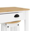vidaXL Ensemble de bar 5 pcs Blanc Bois de pin massif