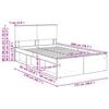 vidaXL Cadre de lit B&eacute;ton 120 x 200 cm Bois d'ing&eacute;nierie