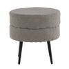 Venture Home Pouf Pot 40x40x40 cm Teddy Noir et gris