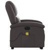 vidaXL Fauteuil inclinable de massage électrique marron foncé