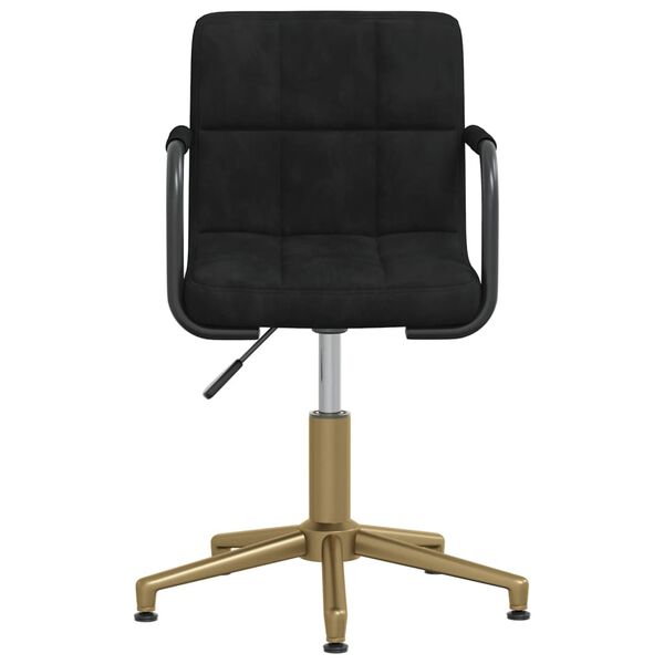 vidaXL Chaises pivotantes &agrave; manger lot de 6 noir velours