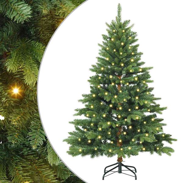 vidaXL Sapin de Noël artificiel avec 150 LED Vert 150 cm PE et PVC