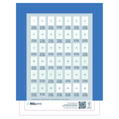 rillprint Étiquettes autocollantes 105x99 mm 500 feuilles Blanc