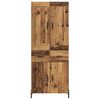 vidaXL Haut Armoire 2 pcs Bois Ancien Bois d'ing&eacute;nierie