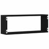 vidaXL &Eacute;tag&egrave;res murales avec &eacute;tag&egrave;re 4 pcs Ch&ecirc;ne noir 60 x 15 x 23 cm