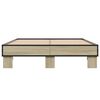 vidaXL Cadre de lit sans matelas ch&ecirc;ne sonoma 140x190 cm
