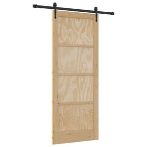 vidaXL Porte coulissante ORKDAL Naturel 86 x 211 cm Bois de pin massif