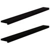 vidaXL Appuis de fen&ecirc;tre 2 pcs brun-noir bois de ch&ecirc;ne massif