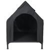 vidaXL Maison pour animaux Noir 110 x 75 x 90 cm Acier