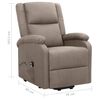vidaXL Fauteuil Taupe Tissu