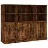 vidaXL Buffets 3 pcs ch&ecirc;ne fum&eacute; bois d'ing&eacute;nierie