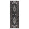 vidaXL Tapis Couloir FLORNES Tiss&eacute; Motif Gris 67 x 150 cm PP 7 mm