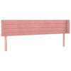 vidaXL T&ecirc;te de lit avec oreilles Rose 163x16x78/88 cm Velours