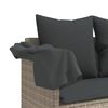 vidaXL Salon de jardin 5 pcs avec coussins gris clair r&eacute;sine tress&eacute;e
