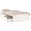 vidaXL Cadre de lit sans matelas avec tiroirs blanc 90x200 cm