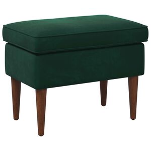 vidaXL Pouf Vert fonc&eacute; 55 x 35 x 41 cm Velours