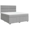 vidaXL Sommier &agrave; lattes de lit avec matelas Gris clair 180x200cm Tissu