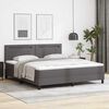 vidaXL Lit &agrave; ressorts avec matelas Gris 180 x 200 cm Simili cuir