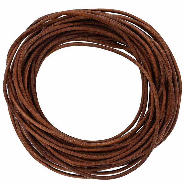 vidaXL Corde en Cuir Marron Clair &Oslash;2,5 mm x 50 m Cuir