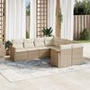 vidaXL Salon de jardin avec coussins 8 pcs beige r&eacute;sine tress&eacute;e