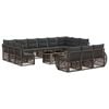 vidaXL Ensemble de canap&eacute; de jardin 14 pc Gris et Gris fonc&eacute; polyrotin