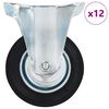 vidaXL 12 pcs Roulettes fixes 100 mm