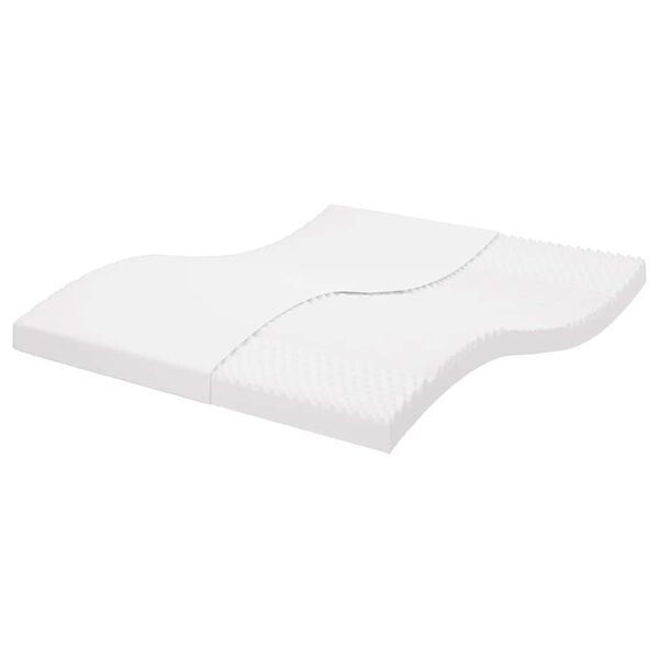 vidaXL Matelas en mousse blanc 200x210 cm 7 zones duret&eacute; 20 ILD