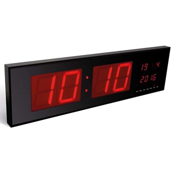 Perel Horloge murale &agrave; LED 83x23 cm Noir