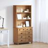 vidaXL Hutch ASKIM Cire de Miel 91 x 40 x 184 cm Bois de pin massif