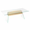 vidaXL Table basse Transparent 110 x 55 x 40 cm Verre