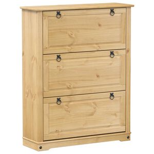 vidaXL Armoire &agrave; chaussures Corona 99x32x124,5 cm bois de pin massif