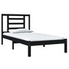 vidaXL Cadre de lit sans matelas noir 75x190 cm bois massif