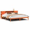 vidaXL Lit biblioth&egrave;que sans matelas cire marron 200x200 cm pin massif