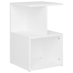 vidaXL Table de chevet blanc 35x35x55 cm bois ing&eacute;nierie
