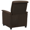 vidaXL Fauteuil &eacute;lectrique de massage Marron fonc&eacute; Tissu