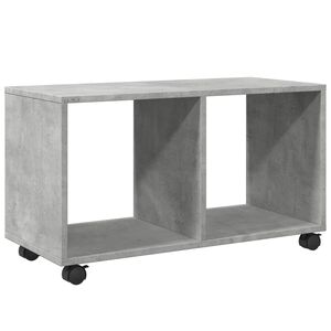vidaXL Armoire &agrave; roulettes gris b&eacute;ton 72x33x42,5 cm bois d&rsquo;ing&eacute;nierie