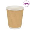 vidaXL Tasses à café en papier 500 pcs 8oz 200ml marron