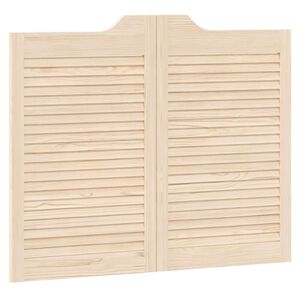 vidaXL Portes battantes &agrave; persiennes 1paire 80x100 cm bois massif Pin